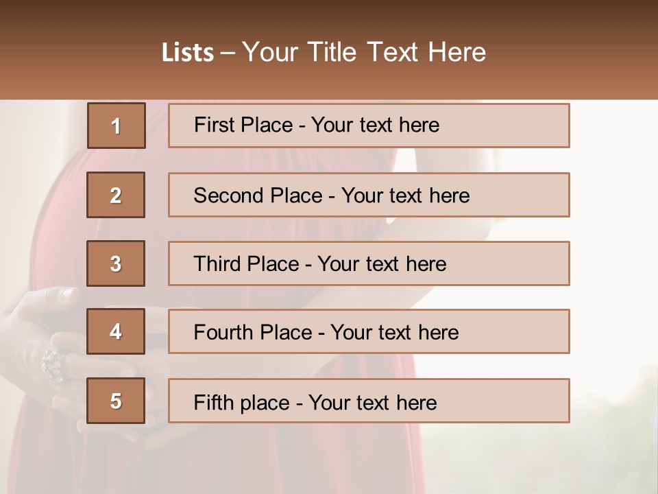 Pregnant Girl PowerPoint Template