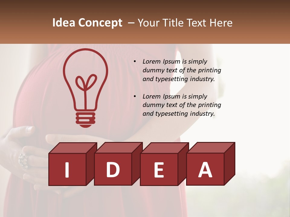 Pregnant Girl PowerPoint Template