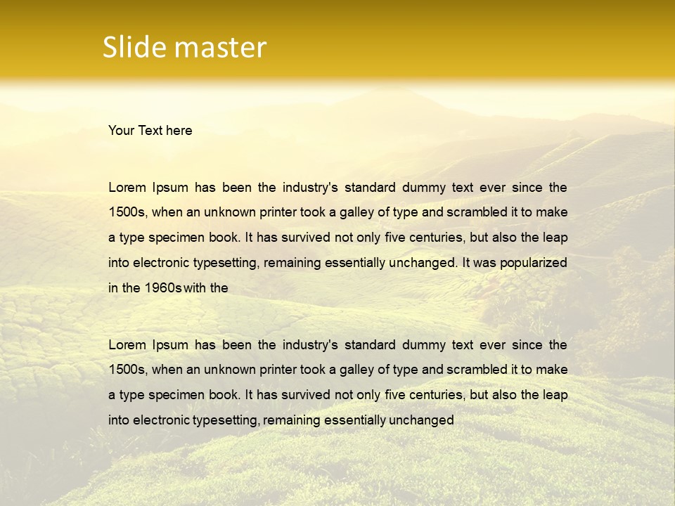 Sunrise Over The Fields PowerPoint Template