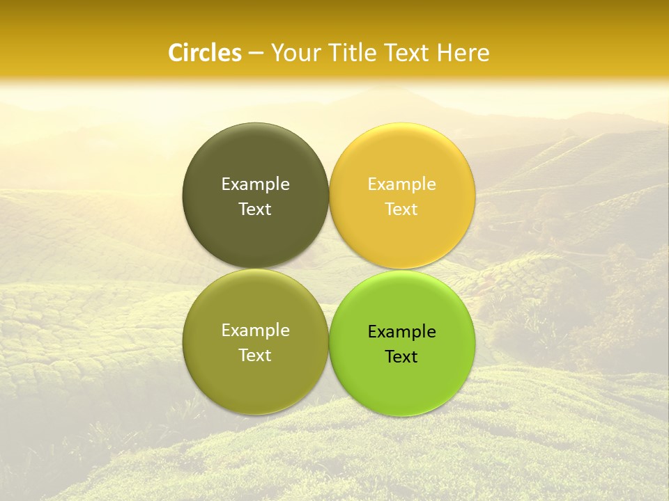 Sunrise Over The Fields PowerPoint Template