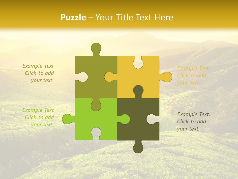 Sunrise Over The Fields PowerPoint Template