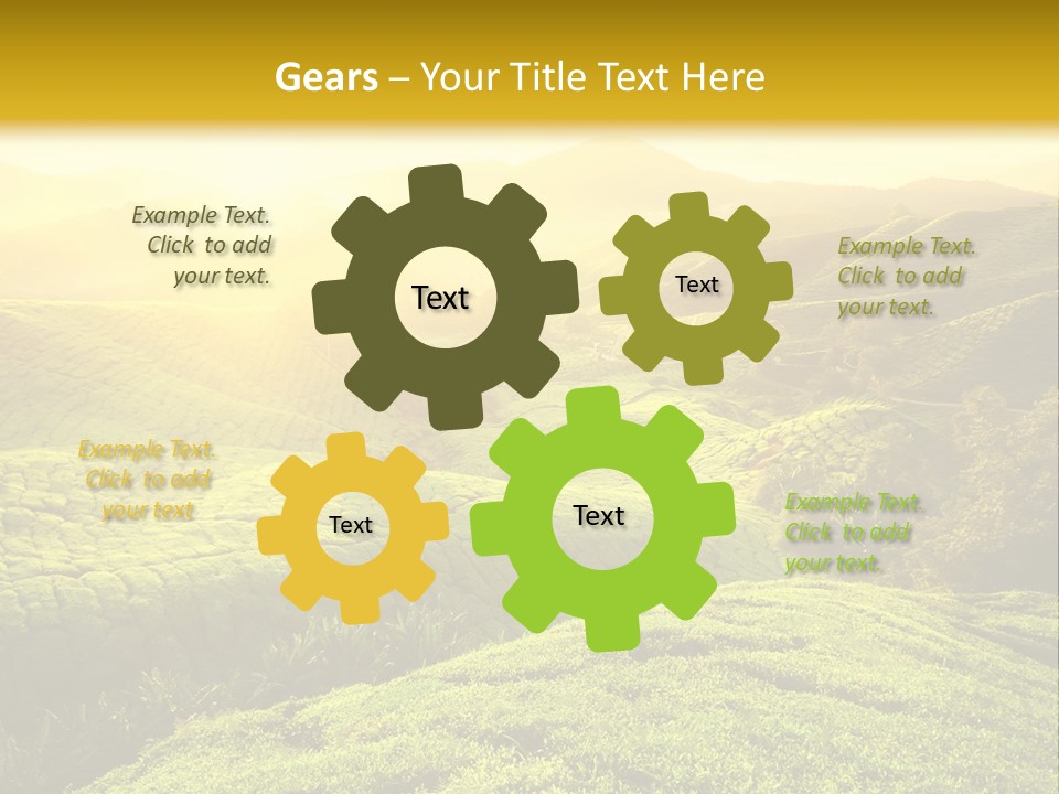 Sunrise Over The Fields PowerPoint Template
