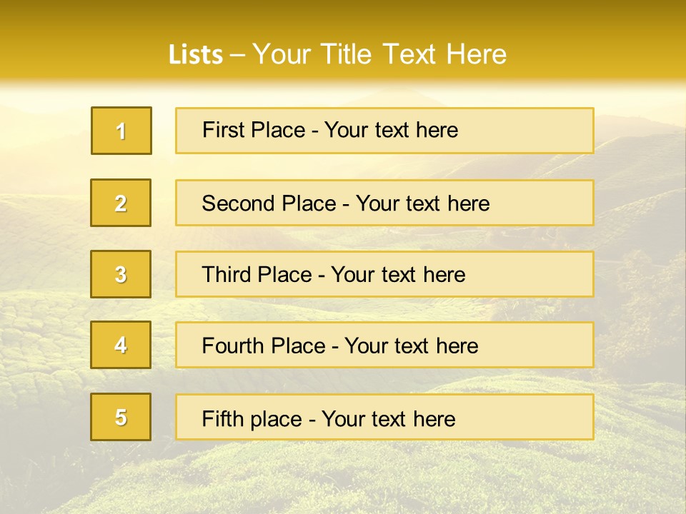Sunrise Over The Fields PowerPoint Template