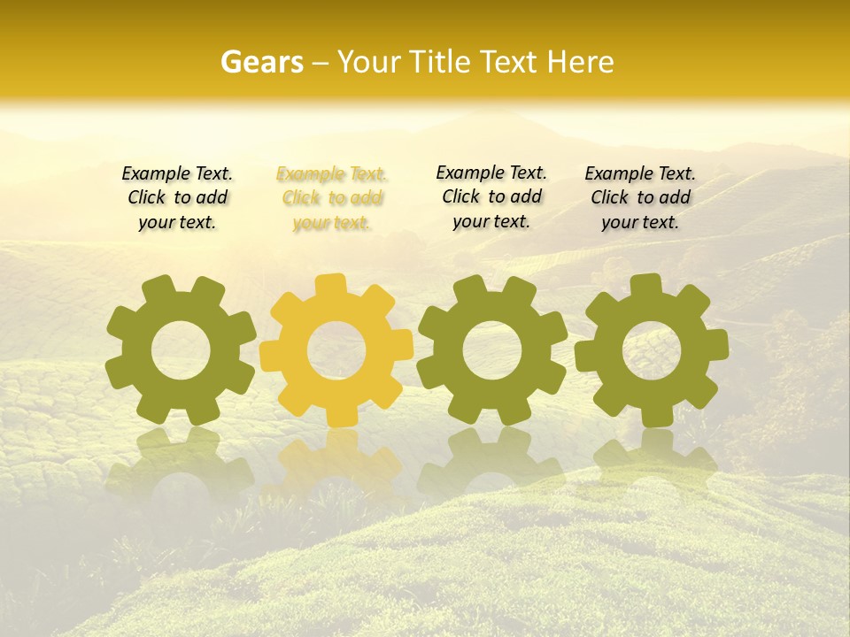 Sunrise Over The Fields PowerPoint Template