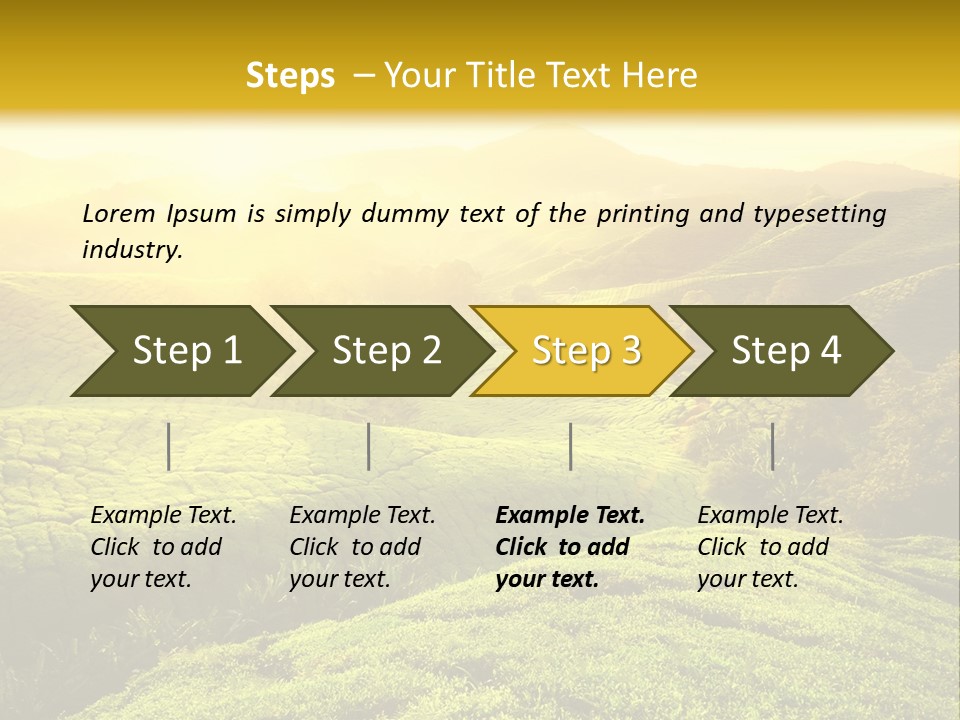 Sunrise Over The Fields PowerPoint Template