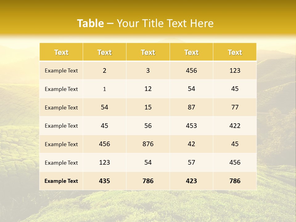 Sunrise Over The Fields PowerPoint Template