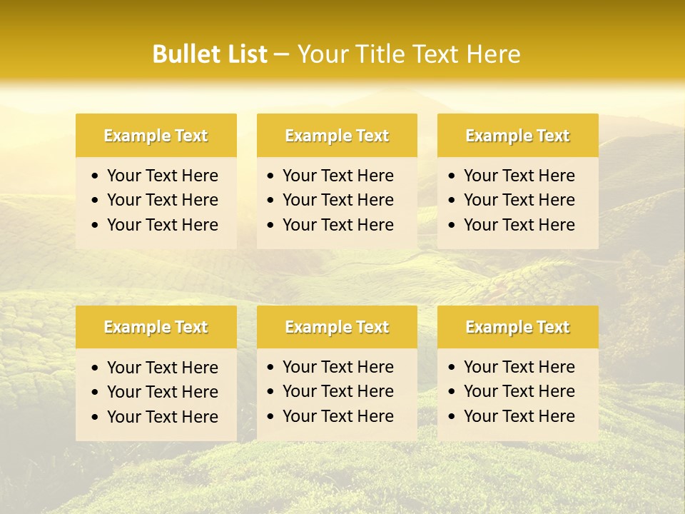 Sunrise Over The Fields PowerPoint Template