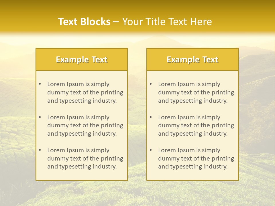 Sunrise Over The Fields PowerPoint Template