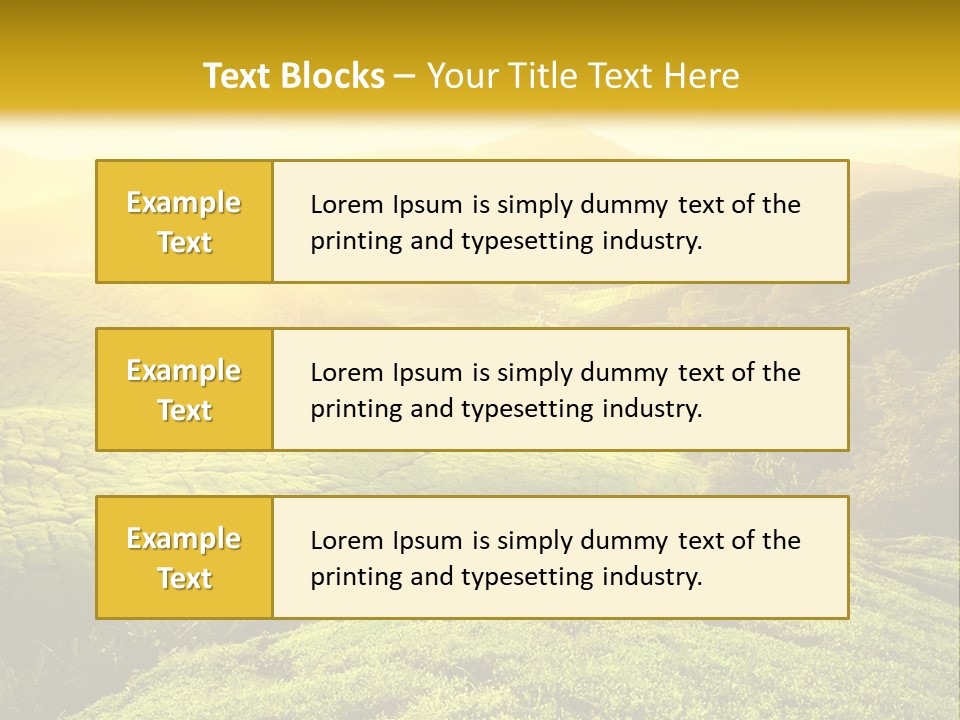 Sunrise Over The Fields PowerPoint Template