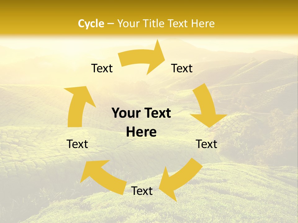 Sunrise Over The Fields PowerPoint Template