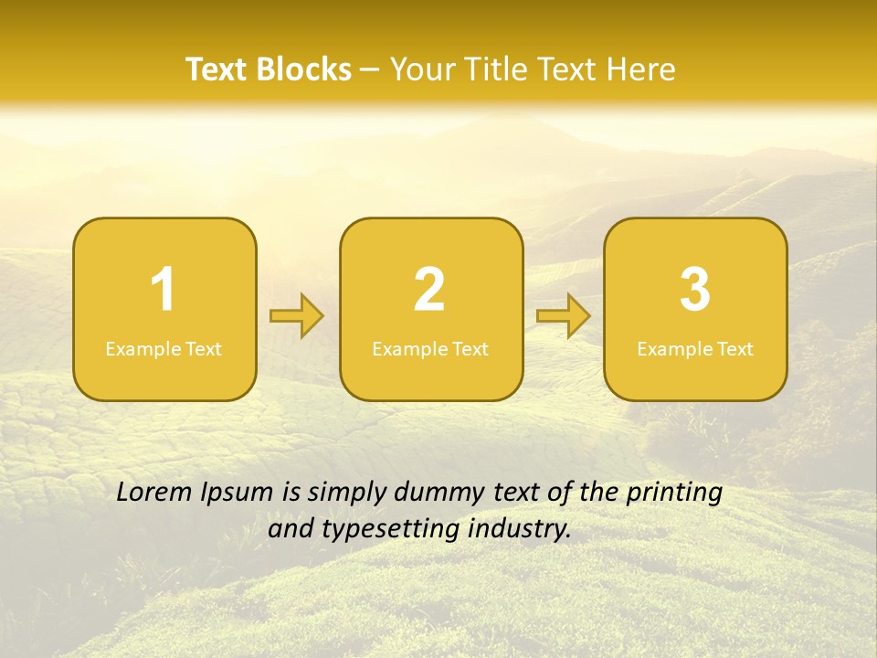 Sunrise Over The Fields PowerPoint Template