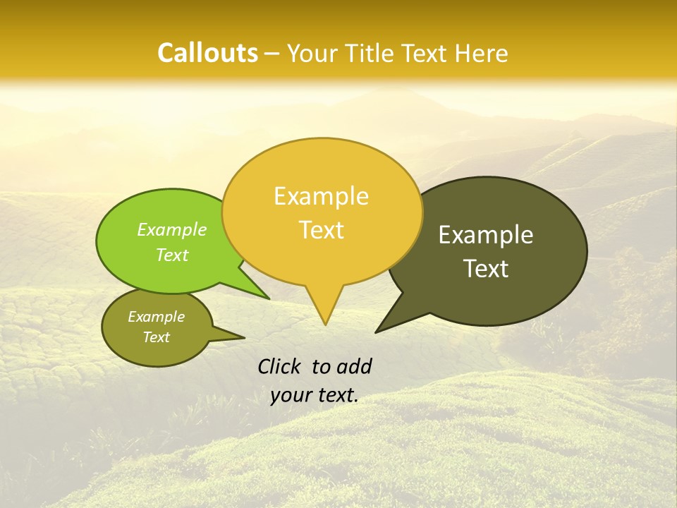 Sunrise Over The Fields PowerPoint Template