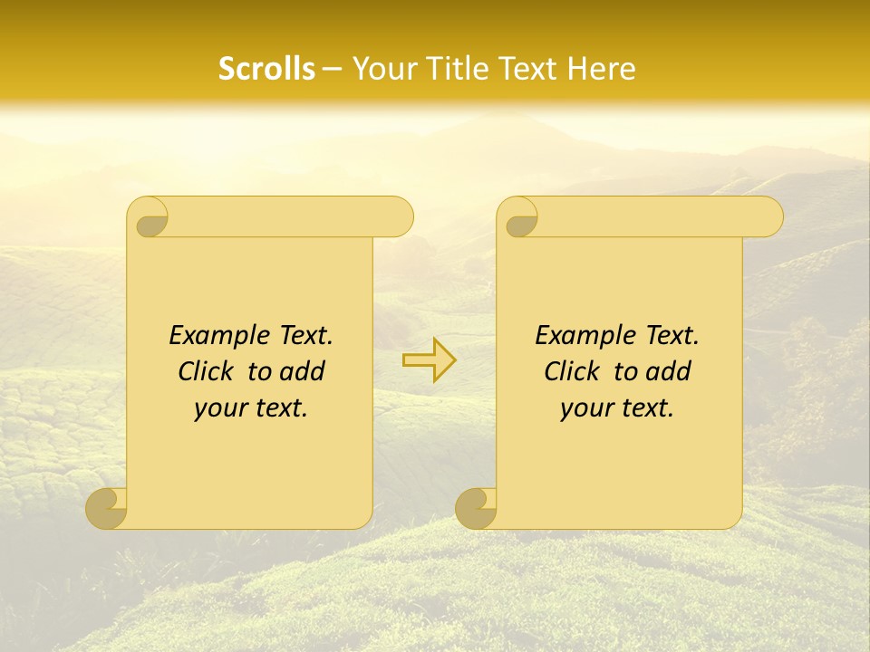 Sunrise Over The Fields PowerPoint Template