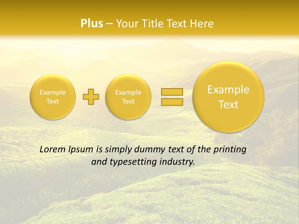 Sunrise Over The Fields PowerPoint Template