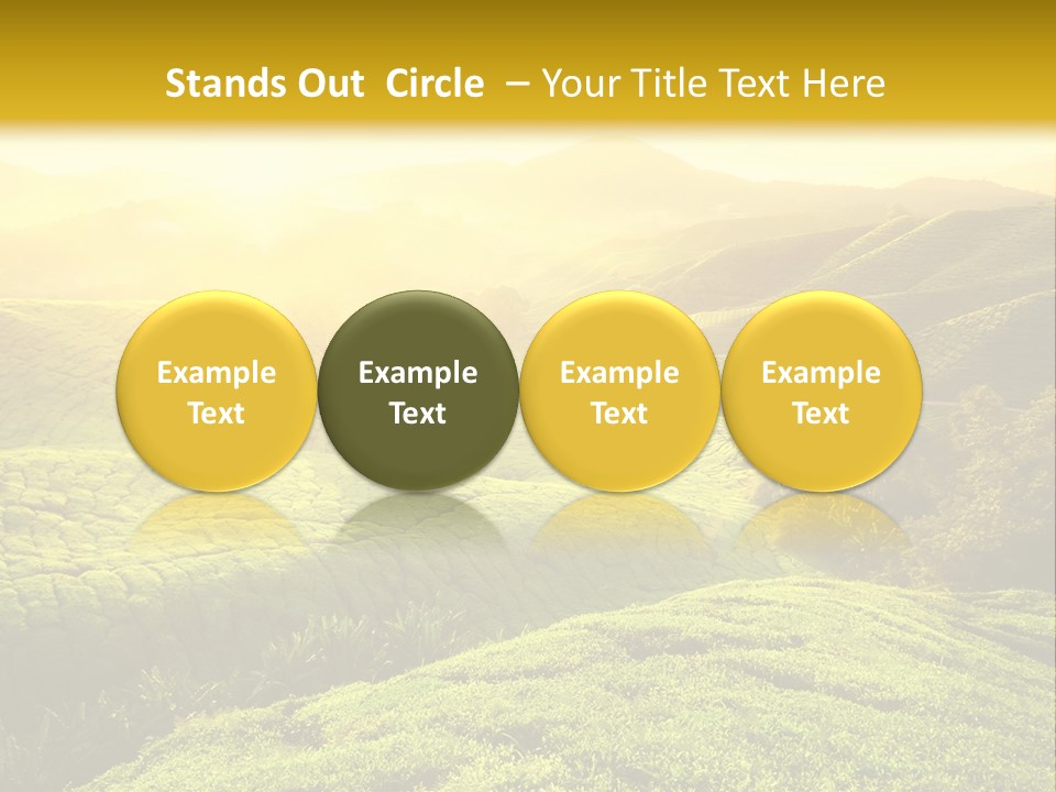 Sunrise Over The Fields PowerPoint Template