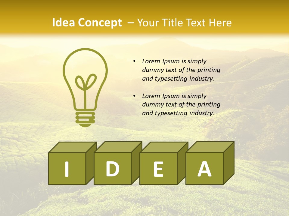 Sunrise Over The Fields PowerPoint Template