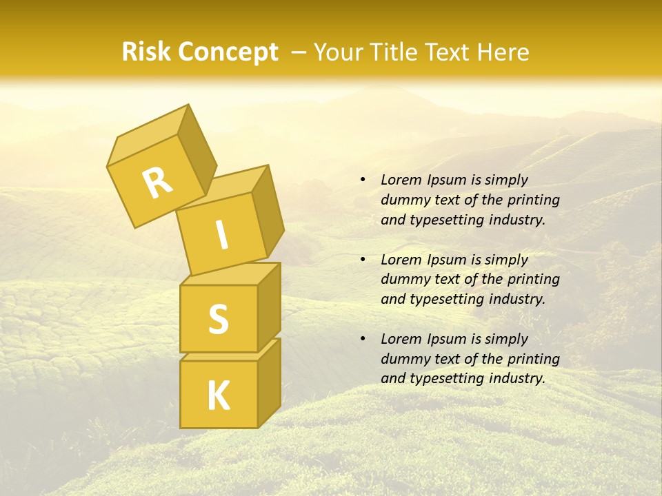 Sunrise Over The Fields PowerPoint Template