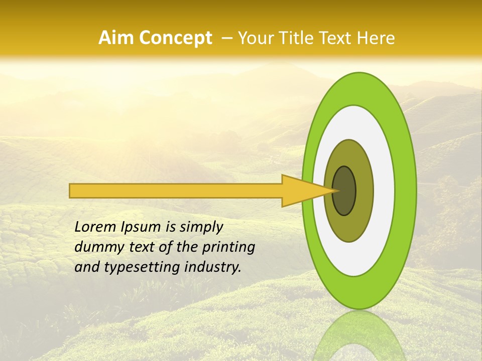 Sunrise Over The Fields PowerPoint Template