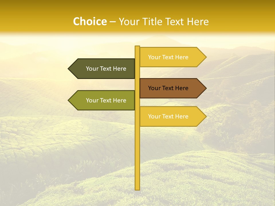Sunrise Over The Fields PowerPoint Template