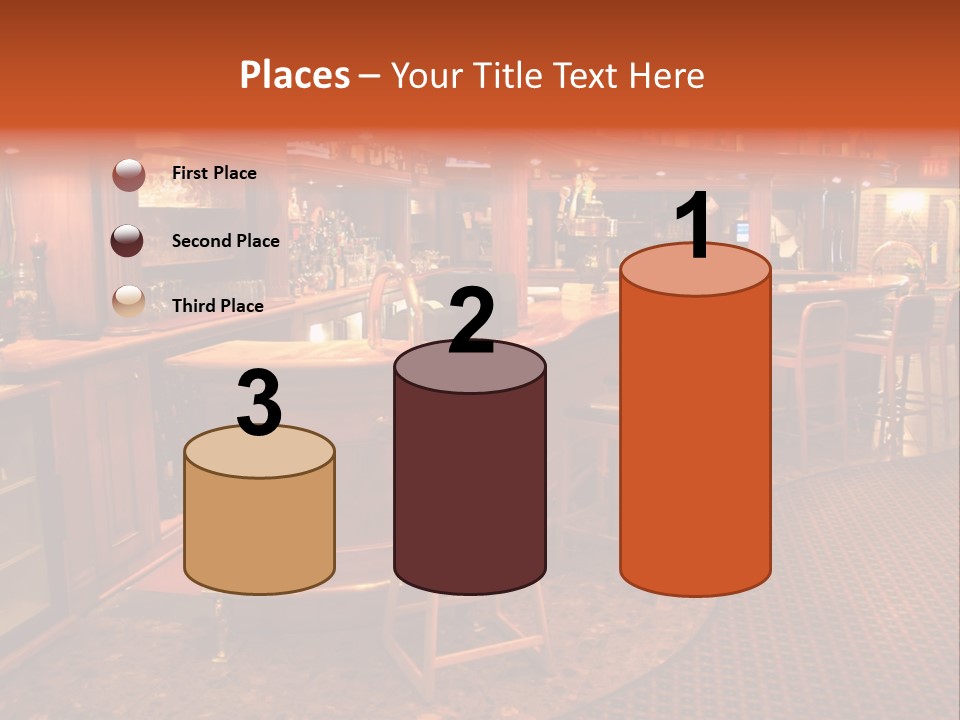 Bar Counter Interior PowerPoint Template