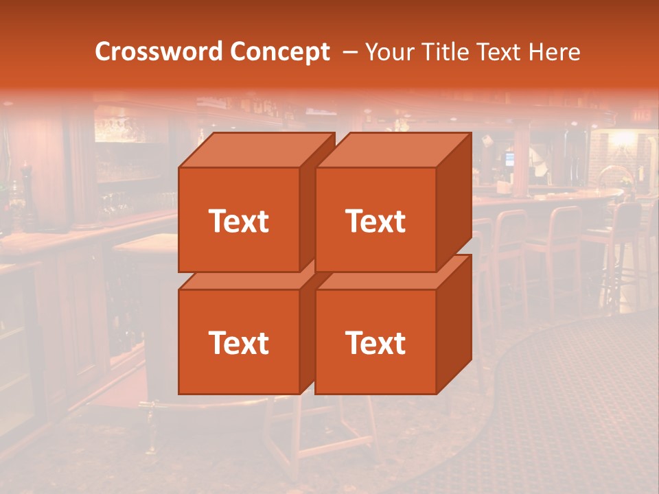 Bar Counter Interior PowerPoint Template