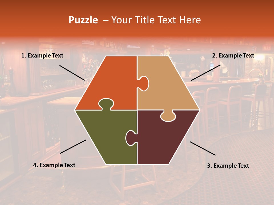 Bar Counter Interior PowerPoint Template