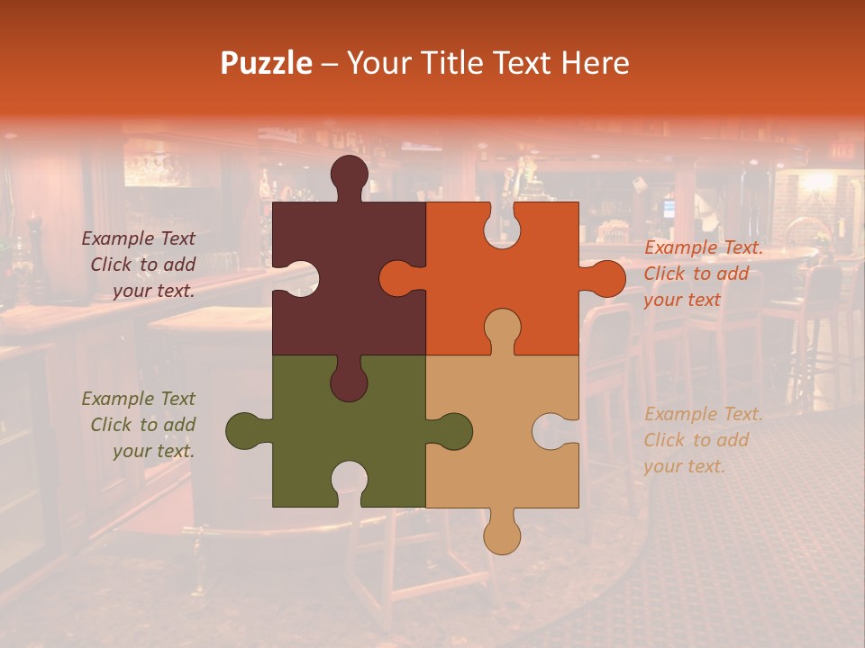 Bar Counter Interior PowerPoint Template