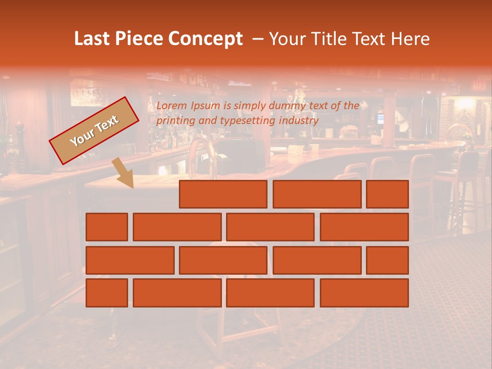 Bar Counter Interior PowerPoint Template