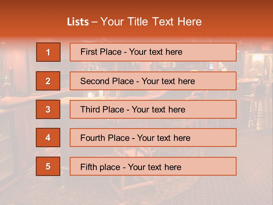 Bar Counter Interior PowerPoint Template