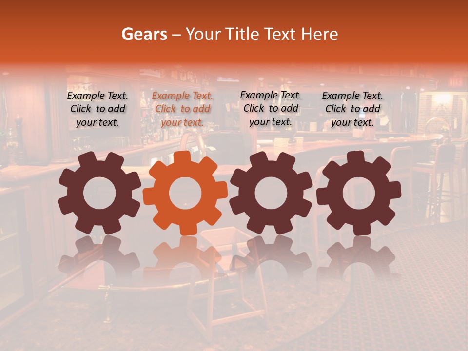 Bar Counter Interior PowerPoint Template