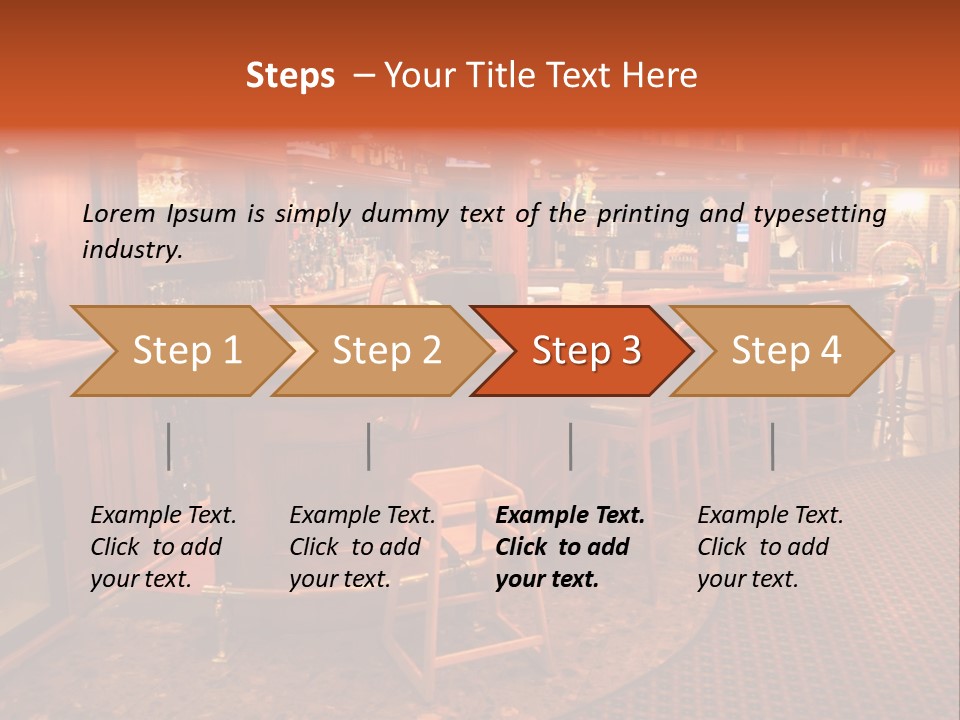 Bar Counter Interior PowerPoint Template