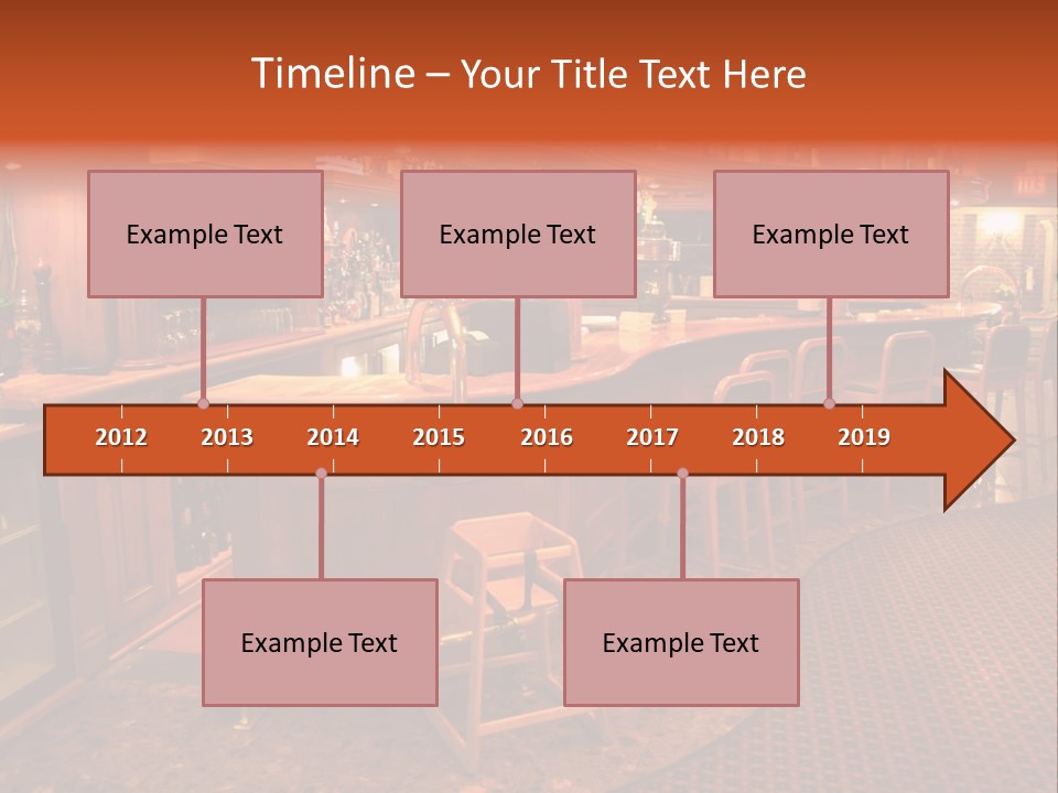 Bar Counter Interior PowerPoint Template