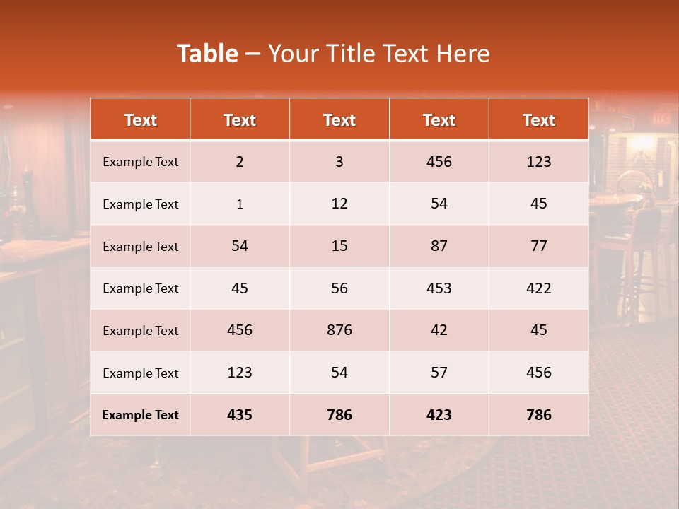 Bar Counter Interior PowerPoint Template