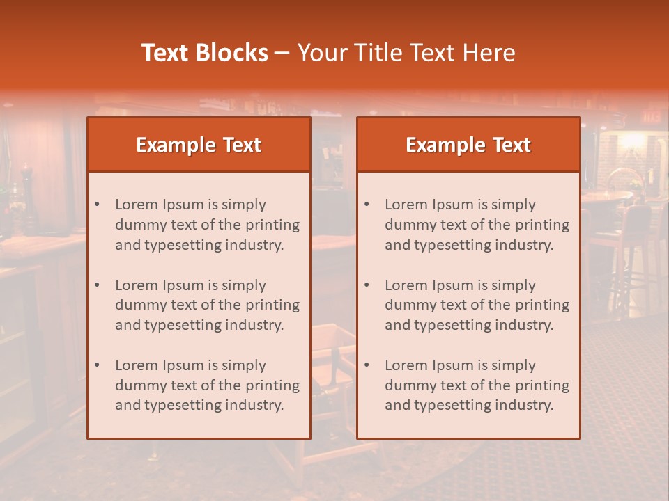 Bar Counter Interior PowerPoint Template