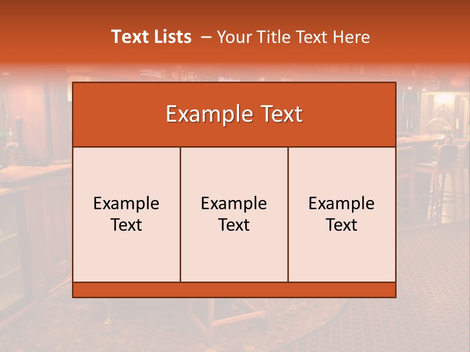 Bar Counter Interior PowerPoint Template