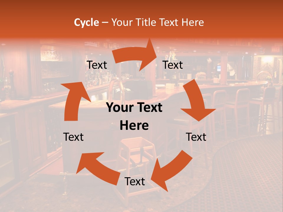 Bar Counter Interior PowerPoint Template