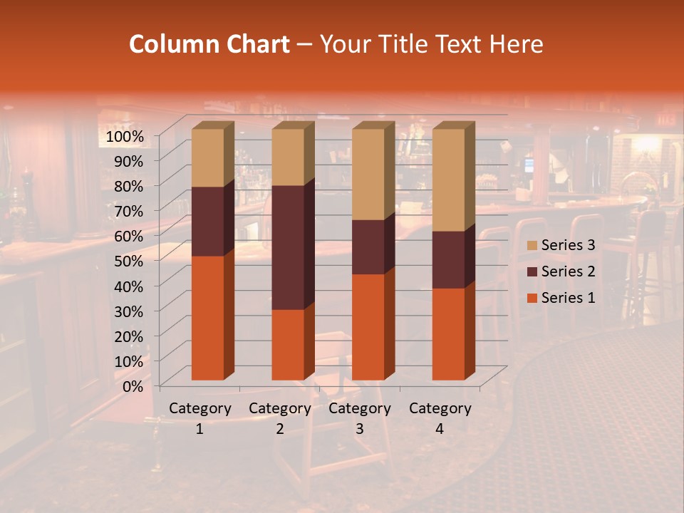 Bar Counter Interior PowerPoint Template