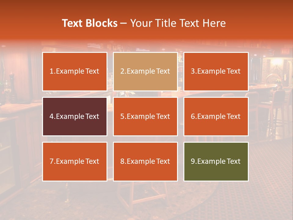 Bar Counter Interior PowerPoint Template