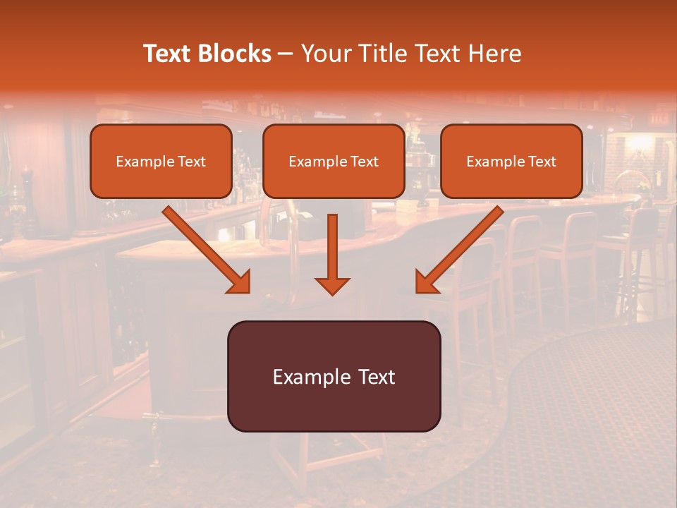Bar Counter Interior PowerPoint Template