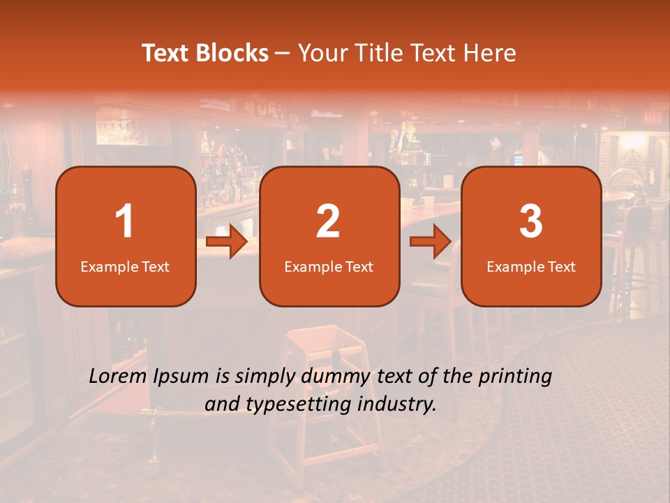 Bar Counter Interior PowerPoint Template