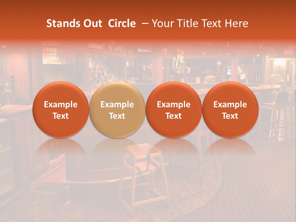 Bar Counter Interior PowerPoint Template