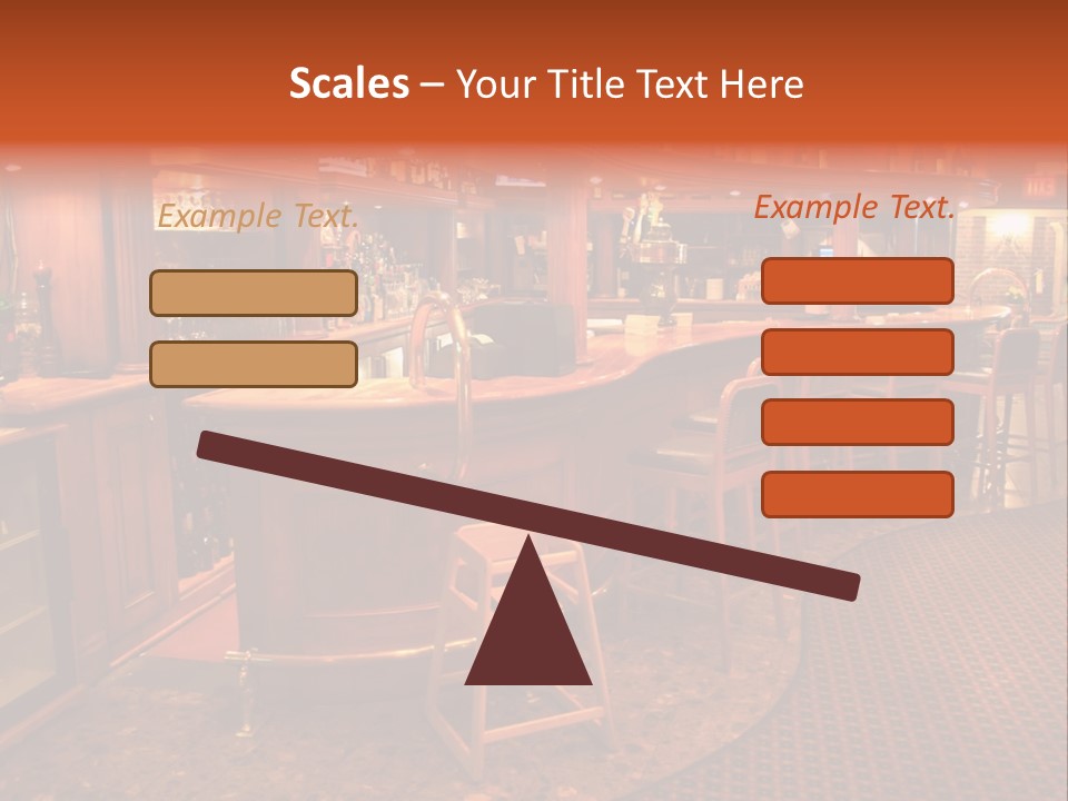 Bar Counter Interior PowerPoint Template