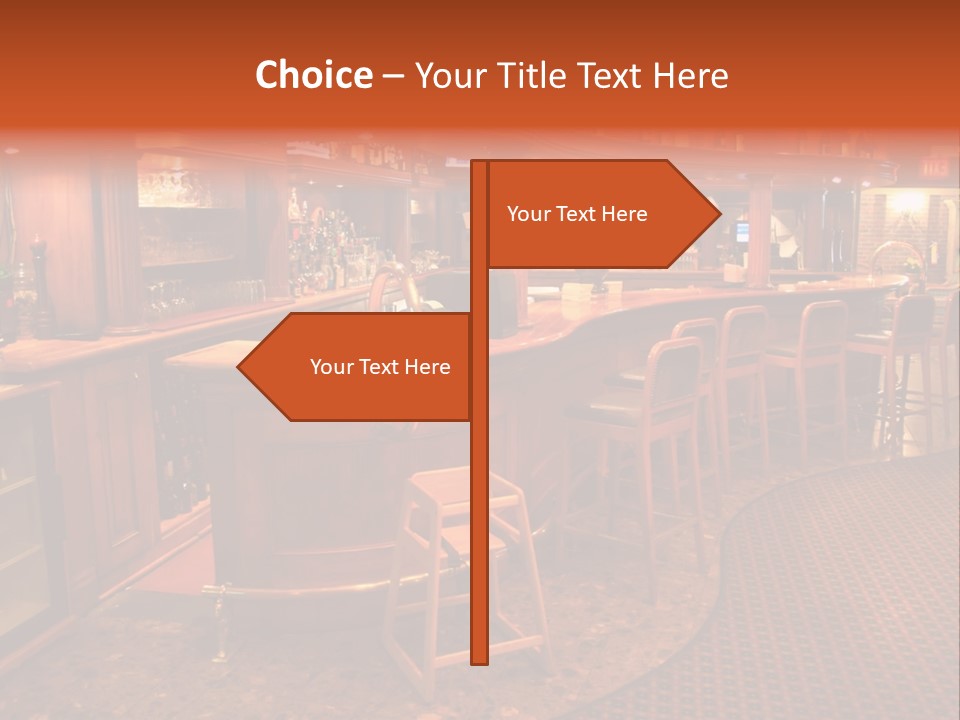 Bar Counter Interior PowerPoint Template