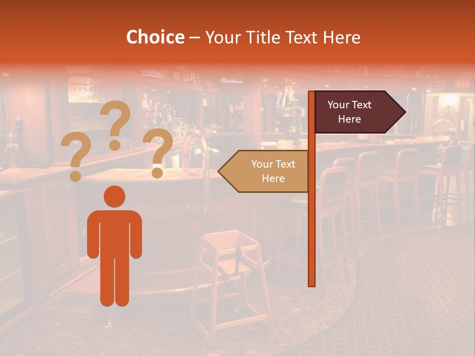 Bar Counter Interior PowerPoint Template