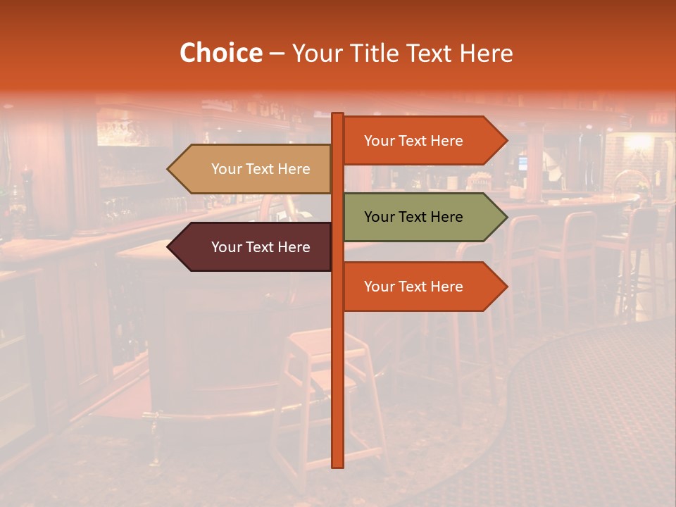 Bar Counter Interior PowerPoint Template