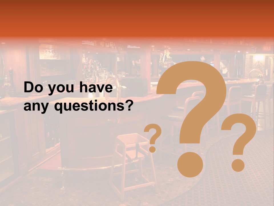 Bar Counter Interior PowerPoint Template