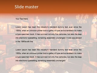 Girl And Boyfriend In A Restaurant PowerPoint Template