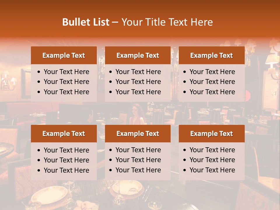 Girl And Boyfriend In A Restaurant PowerPoint Template