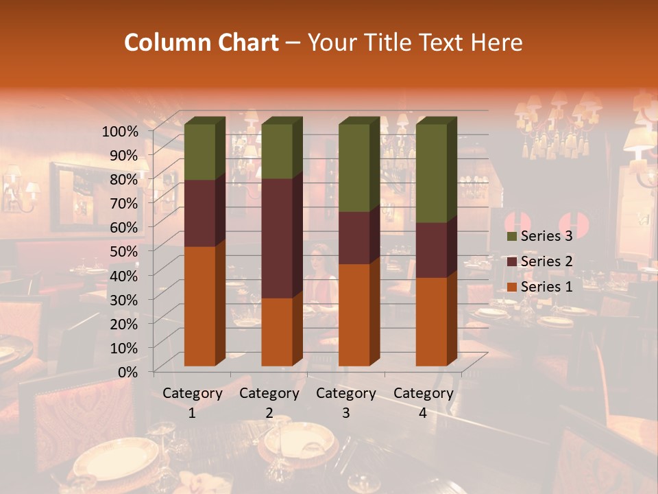 Girl And Boyfriend In A Restaurant PowerPoint Template