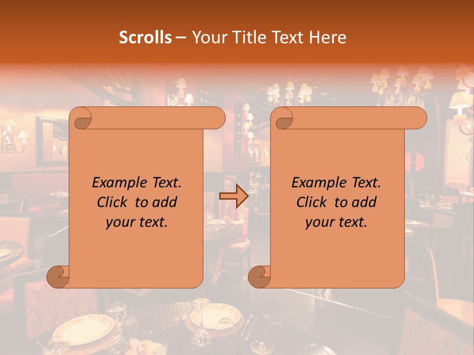 Girl And Boyfriend In A Restaurant PowerPoint Template